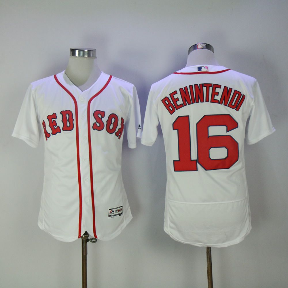 Men Boston Red Sox #16 Benintendi White MLB Jerseys